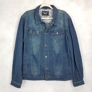 NEW Alliance Men's XL Cotton Denim Jacket in Cowboy Blue NWT